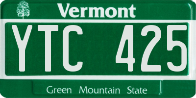 VT license plate YTC425