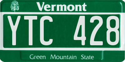 VT license plate YTC428