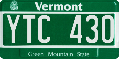 VT license plate YTC430