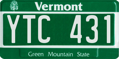 VT license plate YTC431
