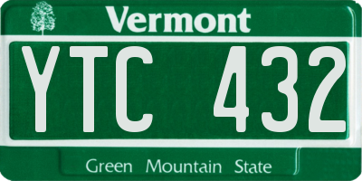 VT license plate YTC432