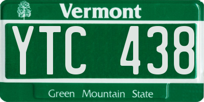 VT license plate YTC438