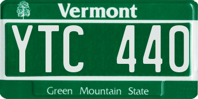 VT license plate YTC440