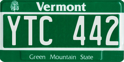 VT license plate YTC442