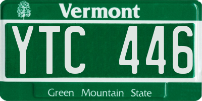 VT license plate YTC446
