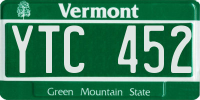 VT license plate YTC452