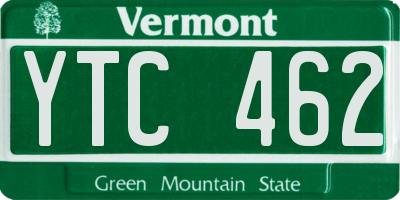 VT license plate YTC462