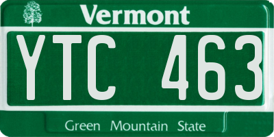 VT license plate YTC463