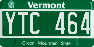 VT license plate YTC464