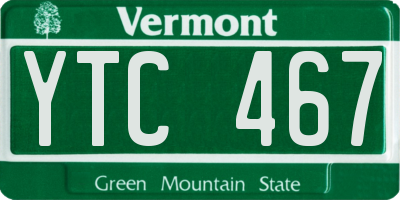 VT license plate YTC467
