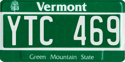 VT license plate YTC469
