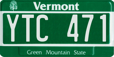 VT license plate YTC471