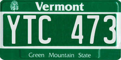 VT license plate YTC473