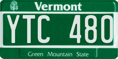 VT license plate YTC480