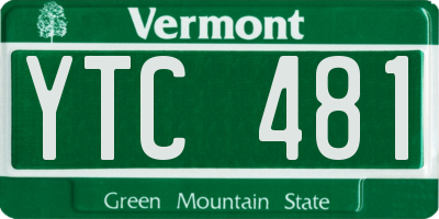 VT license plate YTC481