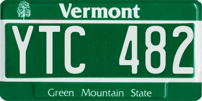 VT license plate YTC482