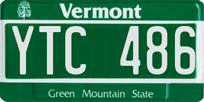 VT license plate YTC486