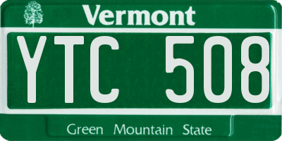 VT license plate YTC508