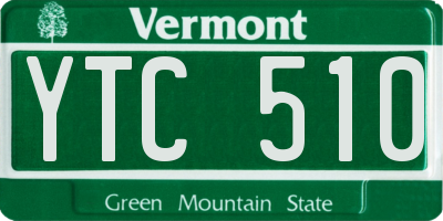 VT license plate YTC510
