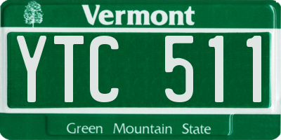 VT license plate YTC511