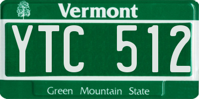 VT license plate YTC512