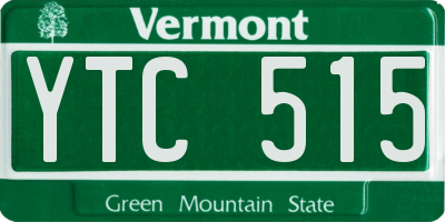VT license plate YTC515