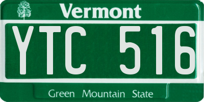 VT license plate YTC516