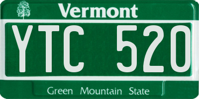 VT license plate YTC520