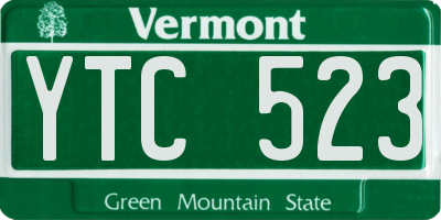 VT license plate YTC523
