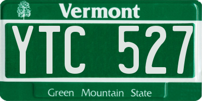 VT license plate YTC527