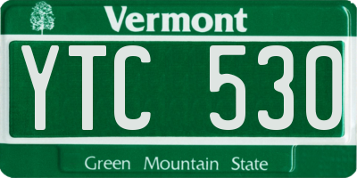 VT license plate YTC530