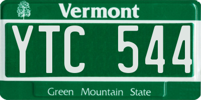 VT license plate YTC544