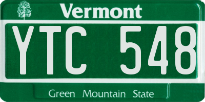 VT license plate YTC548