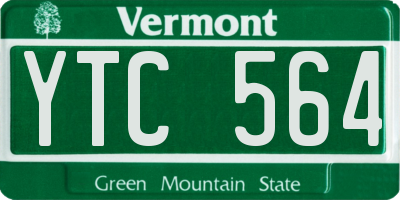 VT license plate YTC564