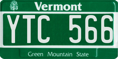 VT license plate YTC566