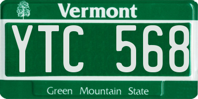 VT license plate YTC568