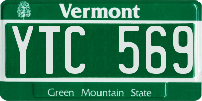 VT license plate YTC569