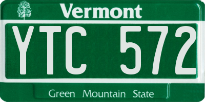 VT license plate YTC572