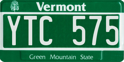 VT license plate YTC575