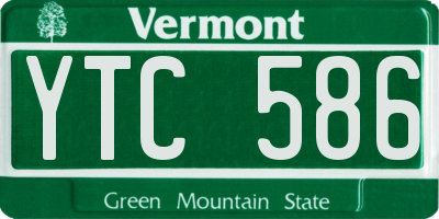VT license plate YTC586
