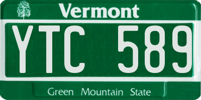 VT license plate YTC589