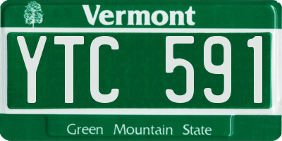 VT license plate YTC591