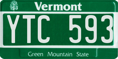 VT license plate YTC593