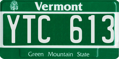 VT license plate YTC613