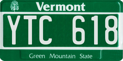 VT license plate YTC618