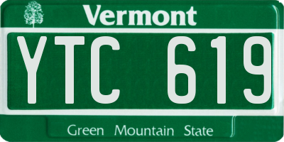 VT license plate YTC619