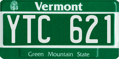 VT license plate YTC621