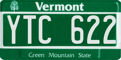 VT license plate YTC622