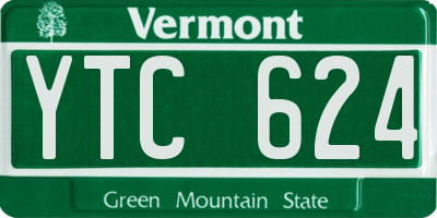 VT license plate YTC624