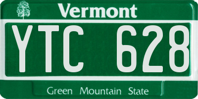 VT license plate YTC628